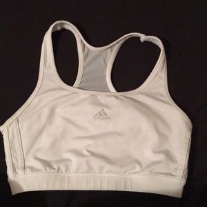 White adidas sports bra